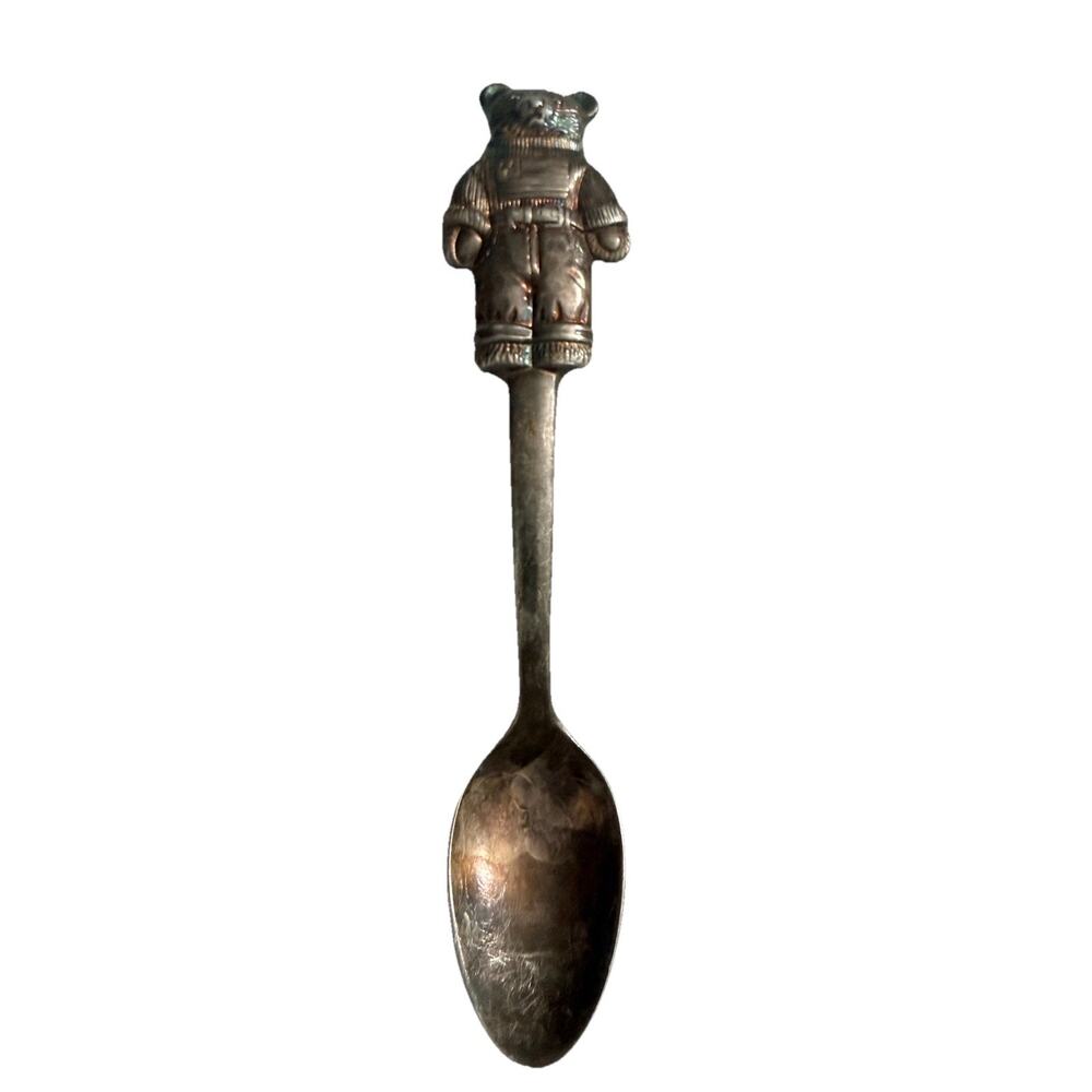 Vintage Ronnette Teddy Bear Astronaut Silverplate Spoon Collectible